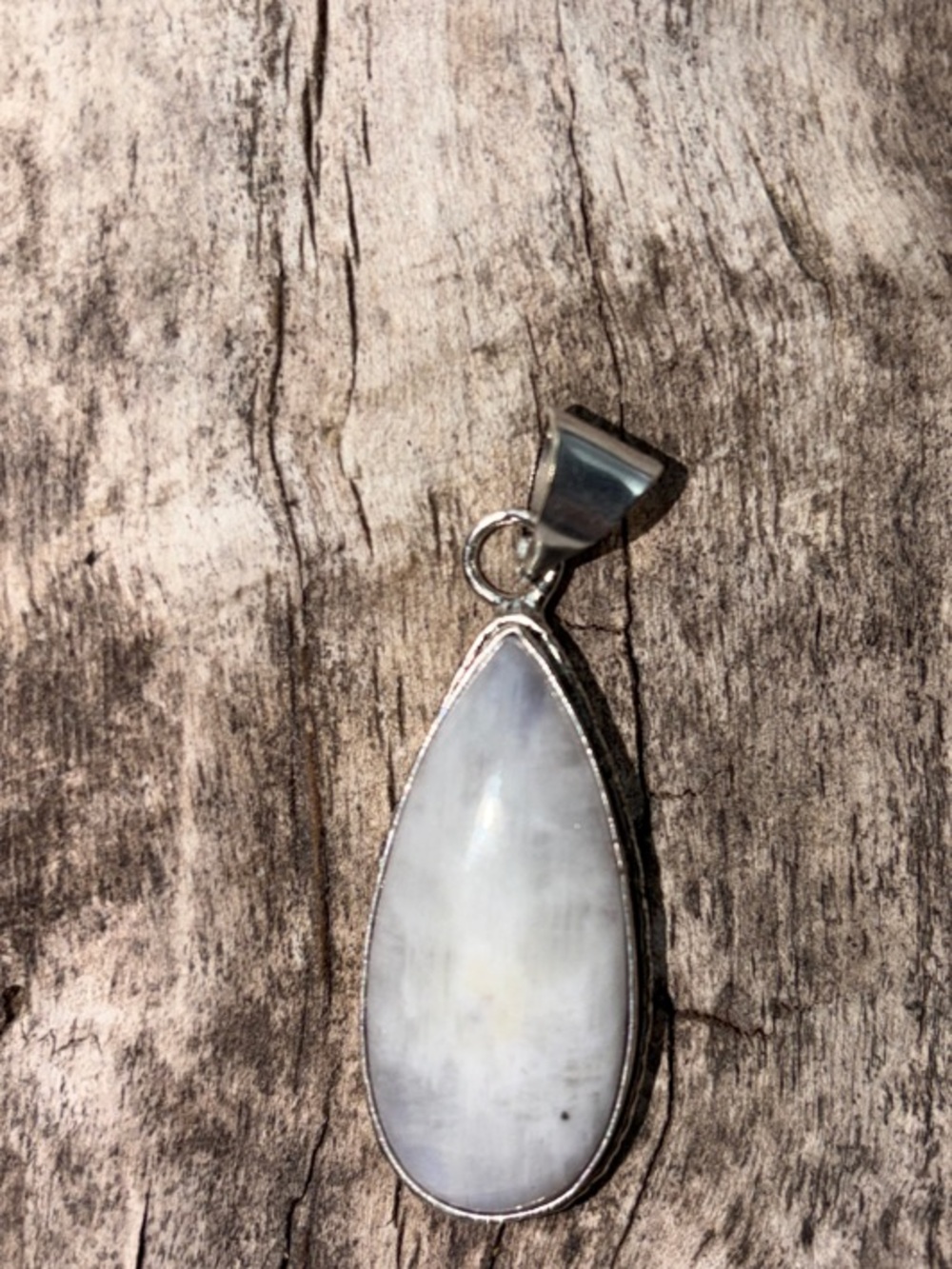 Sterling Silver quartz  Teardrop Pendant